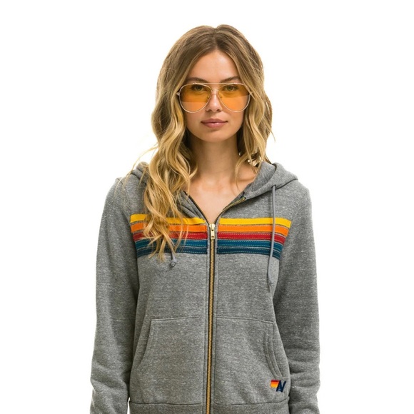 Aviator Nation Grey Zipup Hoodie - Picture 4 of 6